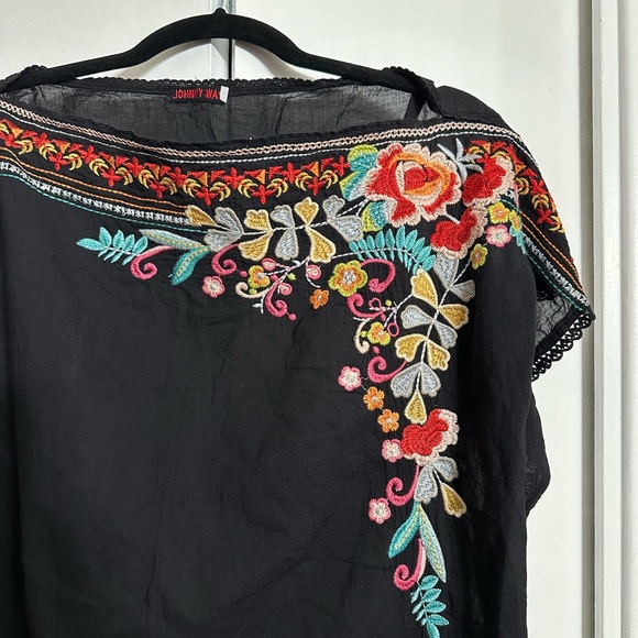 Johnny Was Black Embroidered Dress/top - Picture 2 of 6